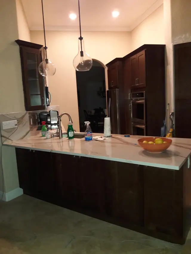 Kitchen remodel with espresso cabinetry